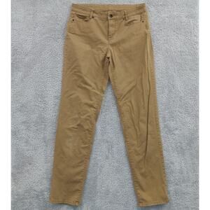 J Jill Straight Leg Mid Rise Stretch Tan Brown Jeans Women's Size 4T Tall